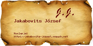Jakabovits József névjegykártya
