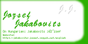jozsef jakabovits business card